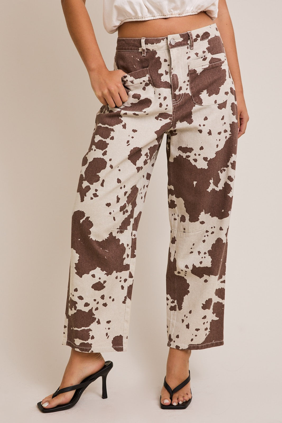 Brown Barrel Pants