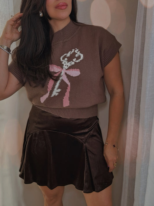 Brown Key Sweater