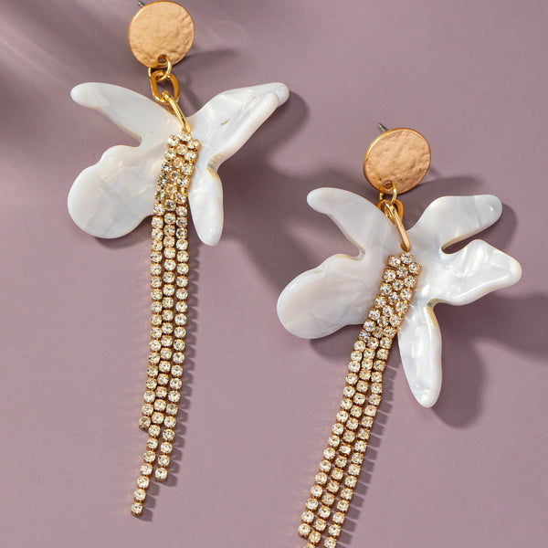 Acetate flower earrings