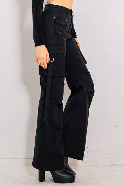 *BACK IN STOCK* Vibrant Cargo Pants *Black*