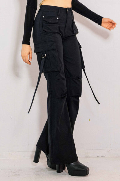 *BACK IN STOCK* Vibrant Cargo Pants *Black*