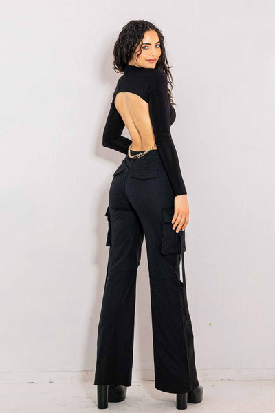 *BACK IN STOCK* Vibrant Cargo Pants *Black*