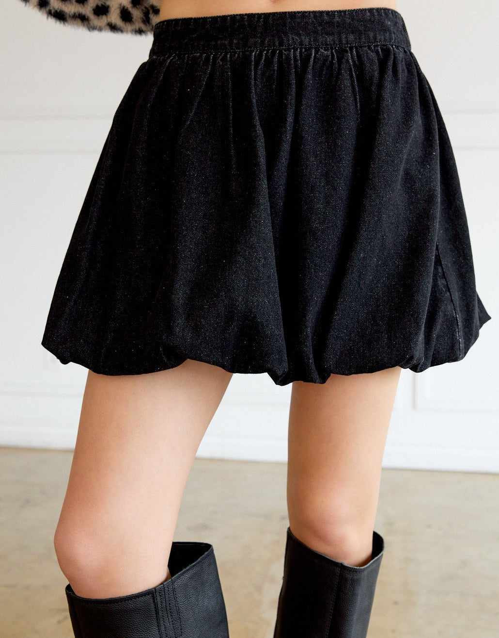 Charcoal Denim Skirt