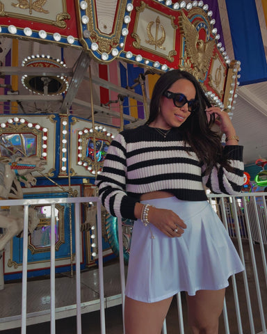 Stripes Crop Sweater