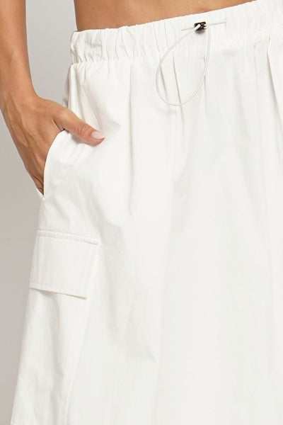 Off White Cargo Maxi Skirt