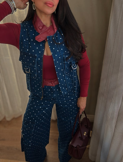 Margot Polka Dot Denim Set