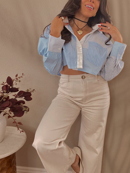 Lines Crop Shirt