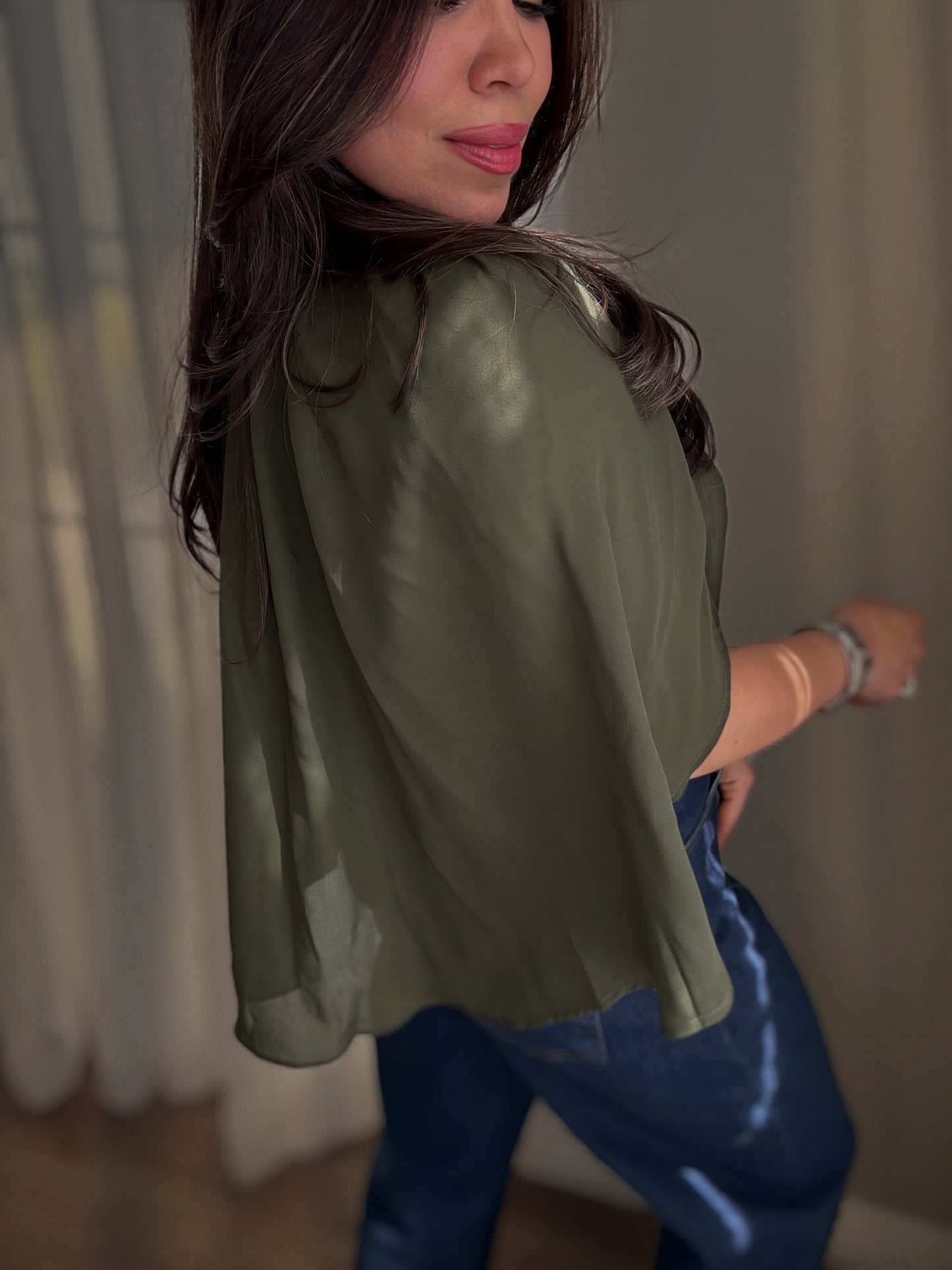 Élan Cape Top | Olive