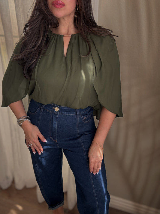 Élan Cape Top | Olive