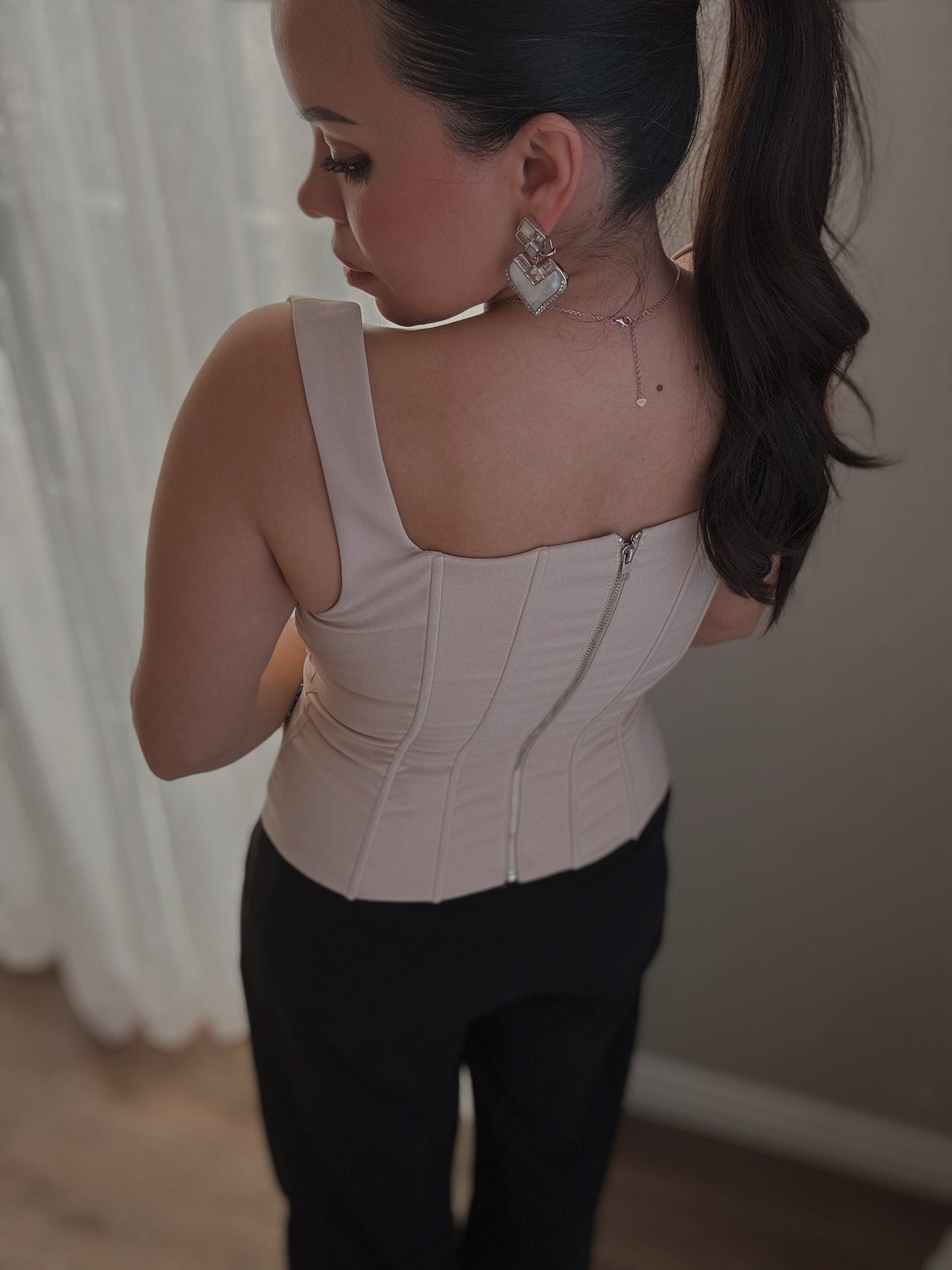 Champagne Corset Top