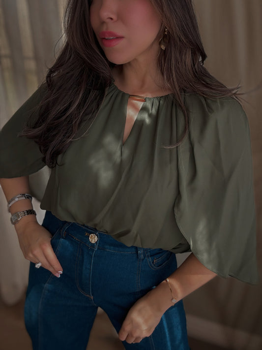 Élan Cape Top | Olive