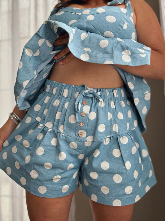 Riviera Denim Polka Set