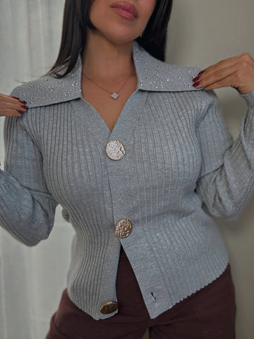 October Cardigan *GREY*