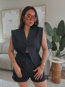 Denim Empire Romper *Black*