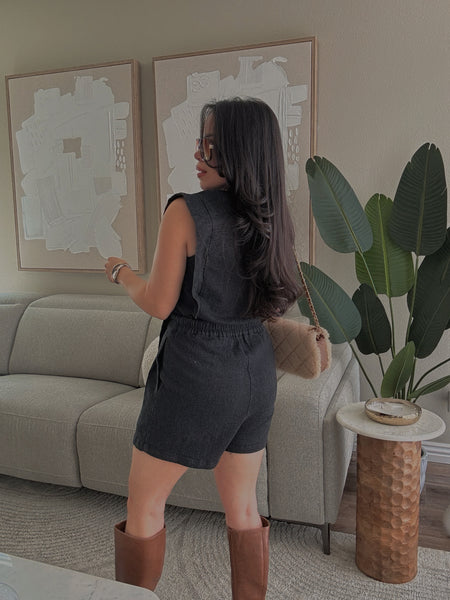 Denim Empire Romper *Black*