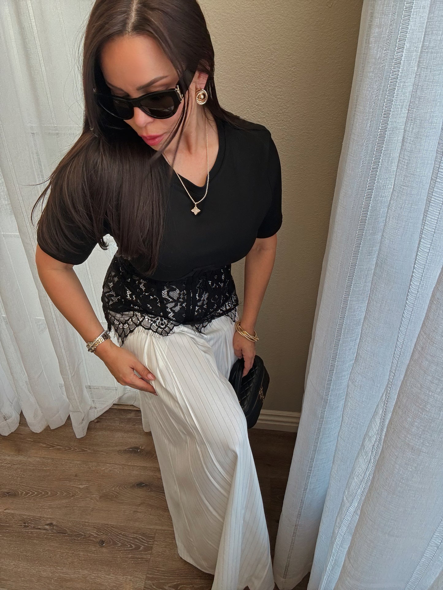 *Last LARGE* Elodie Pinstripe Trouser