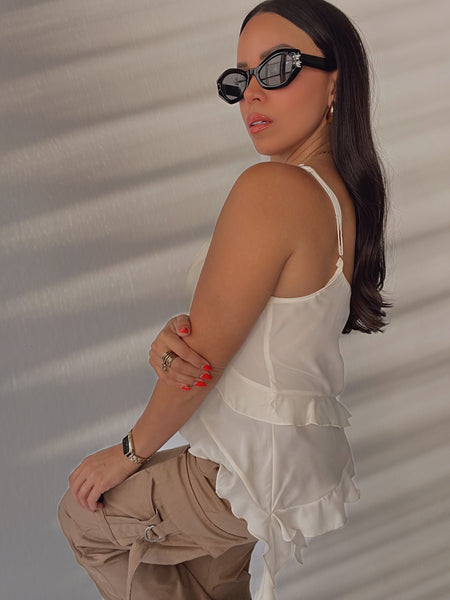 Selena Ruffle Top *Ivory*