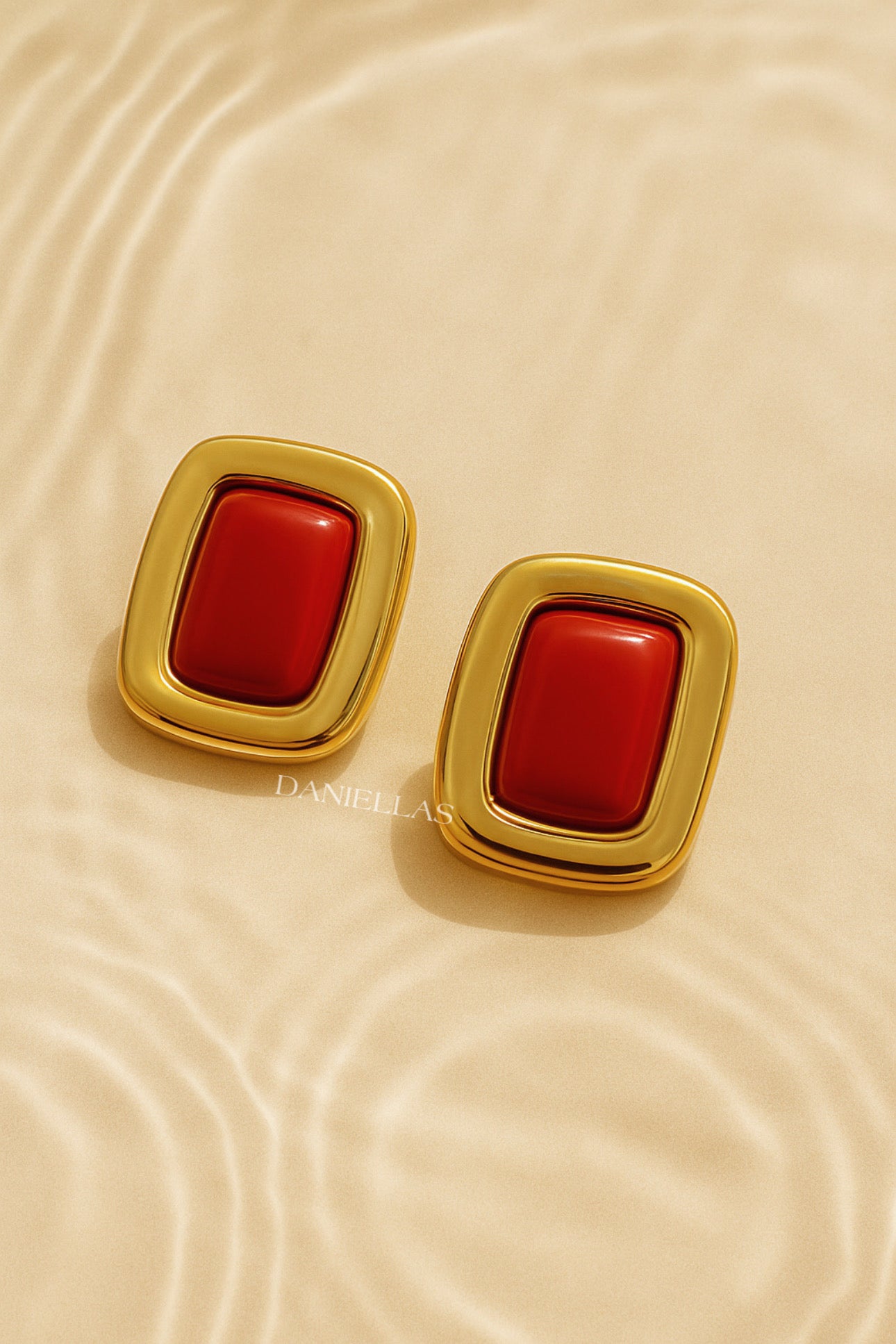 Red Stone Earrings