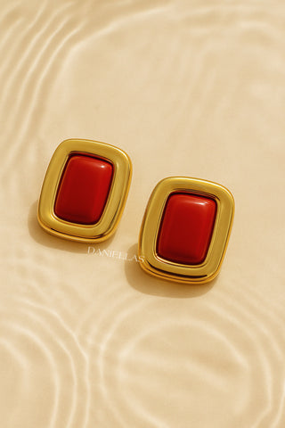 Red Stone Earrings
