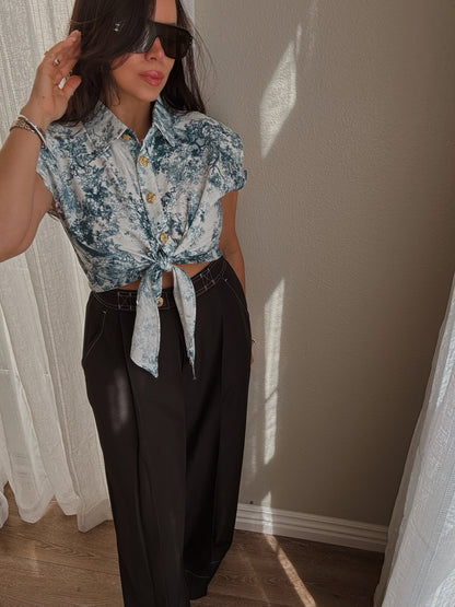 Blusa chic mujer estilo europeo con diseño ajustable
