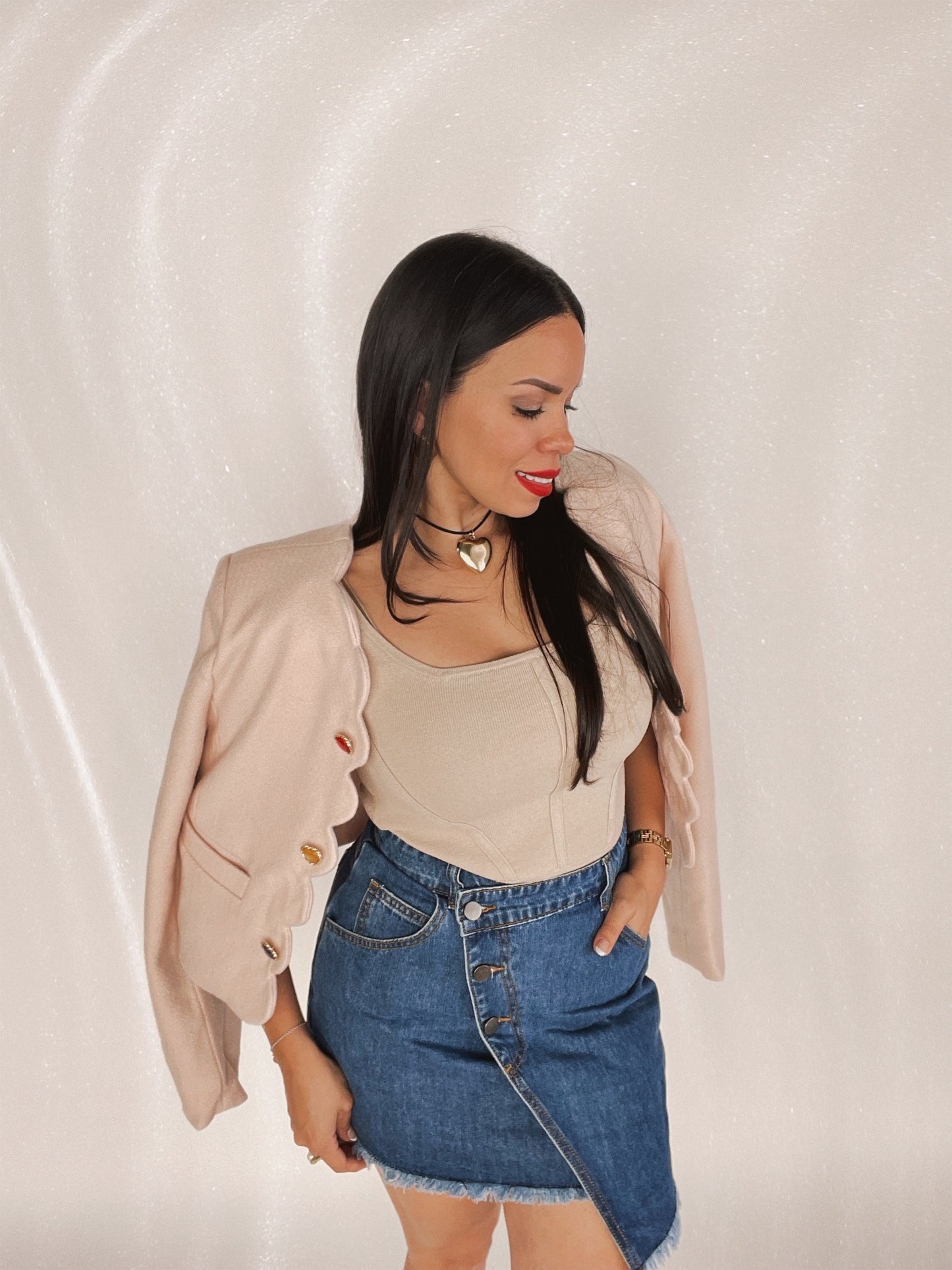 Asymmetrical Denim Skirt