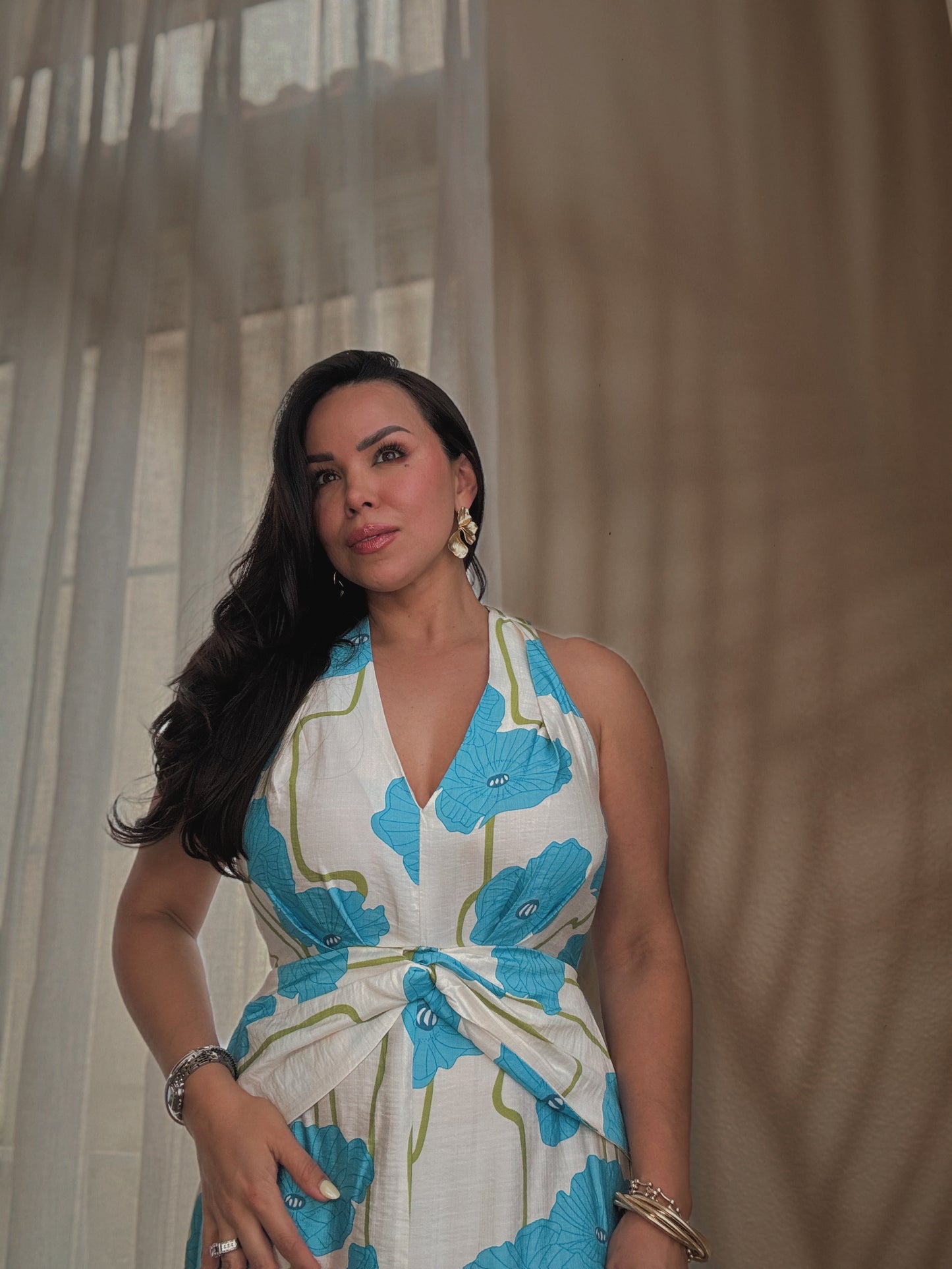 *Last SMALL* Blue Bloom Dress