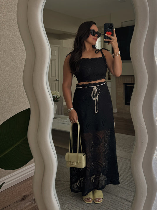*Last MEDIUM* Lace Affair Set *BLACK*