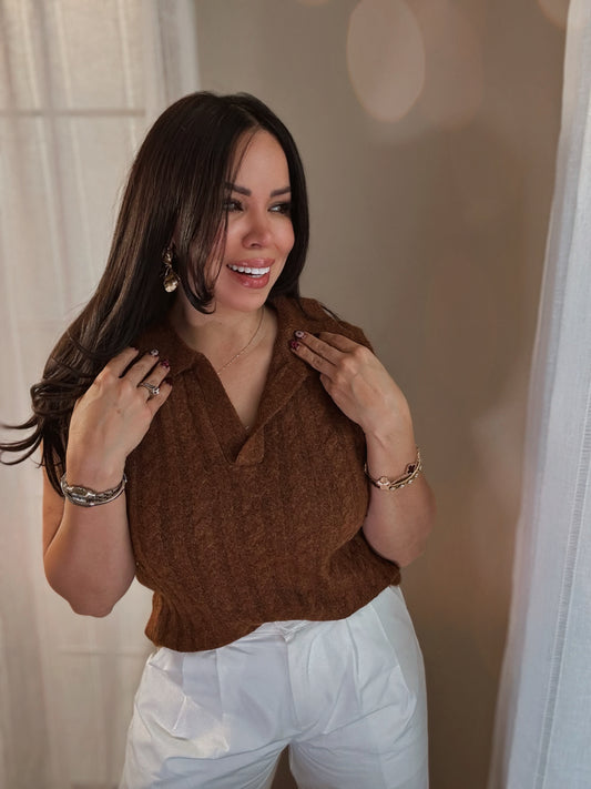 Caramel Polo Vest