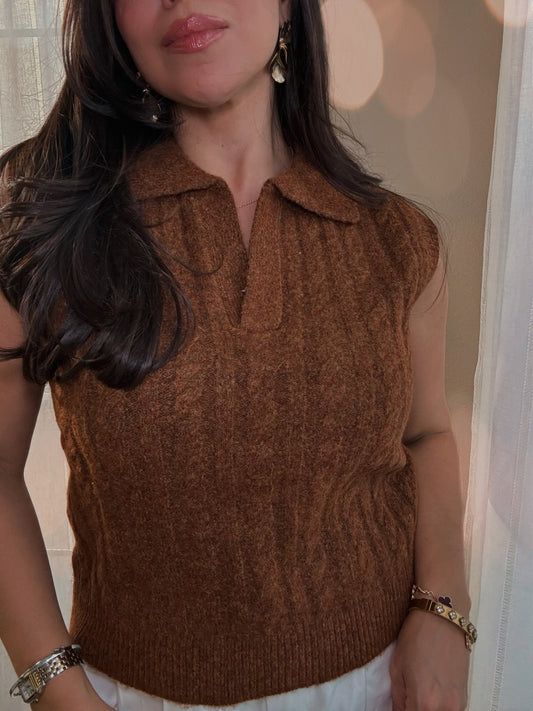 Caramel Polo Vest