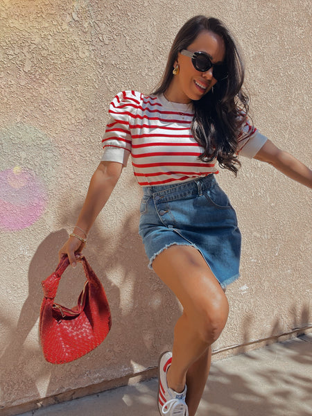 Asymmetrical Denim Skirt