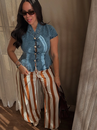 French Stripes Pants *Burnt Orange*