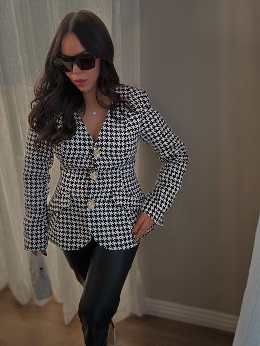 Houndstooth BW Blazer