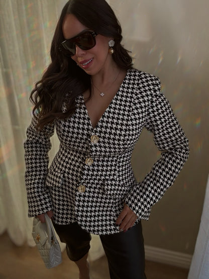 Houndstooth BW Blazer