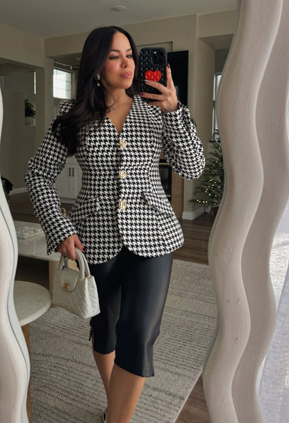 Houndstooth BW Blazer