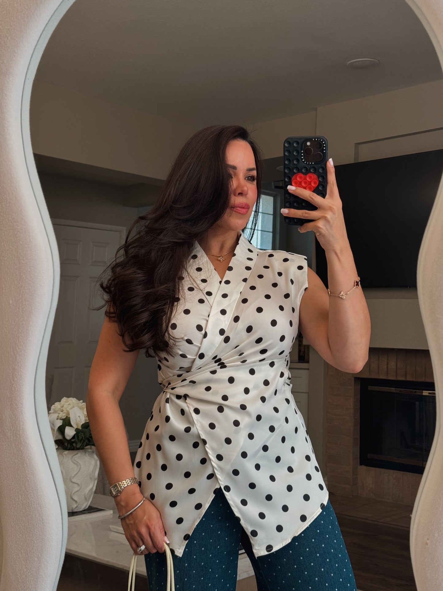 Dotted Elegance Top