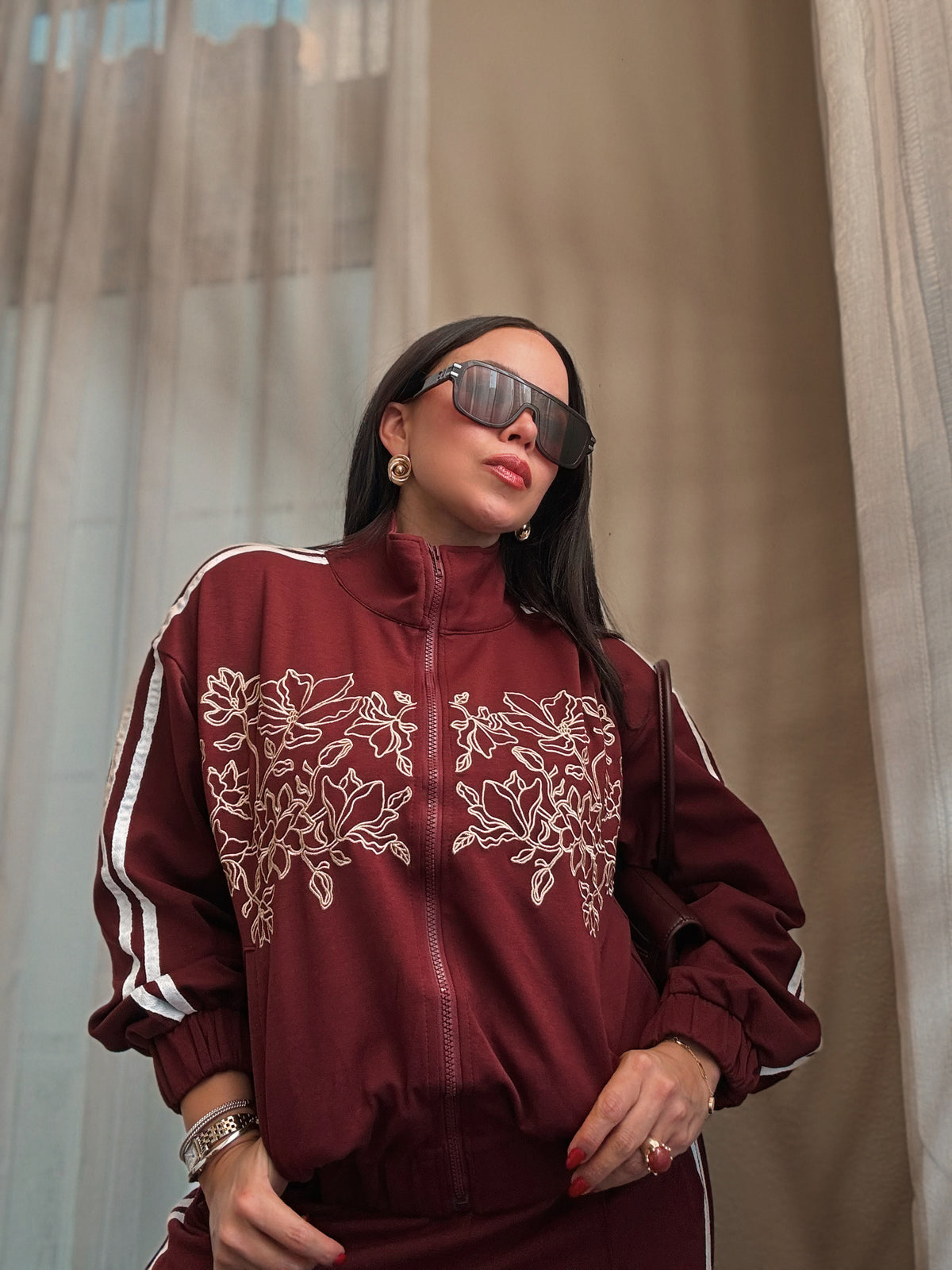 Burgundy Bloom Track Set