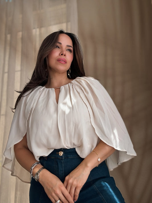 Élan Cape Top | Ivory