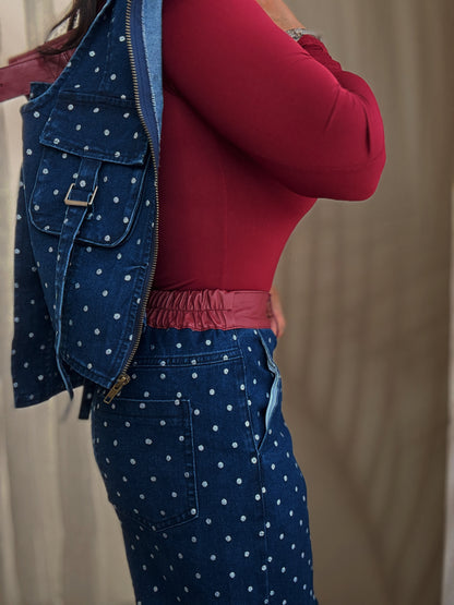Margot Polka Dot Denim Set
