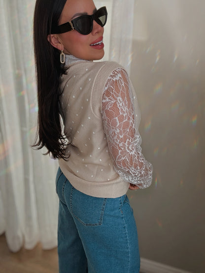 Camille Polka Dot Knit Top