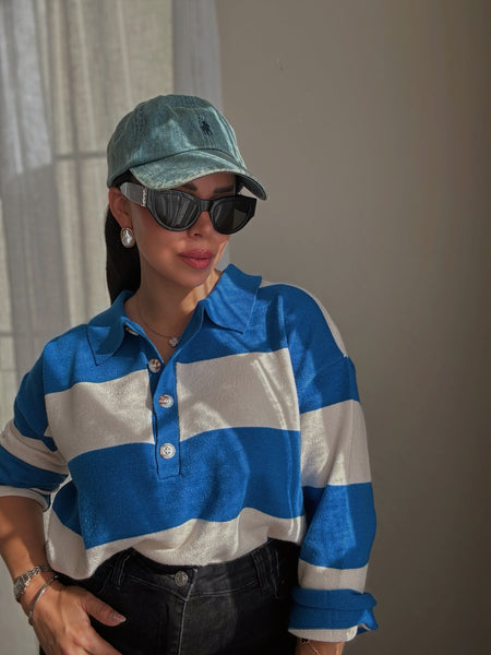 *PRE ORDER* Azure Polo Sweater