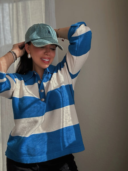 *PRE ORDER* Azure Polo Sweater