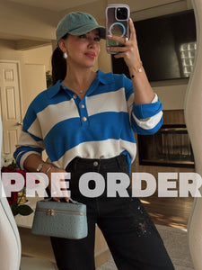 *PRE ORDER* Azure Polo Sweater