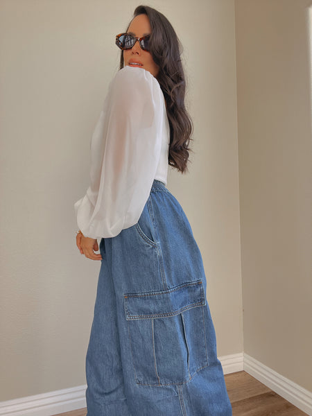 Wide Leg Cargo Pants