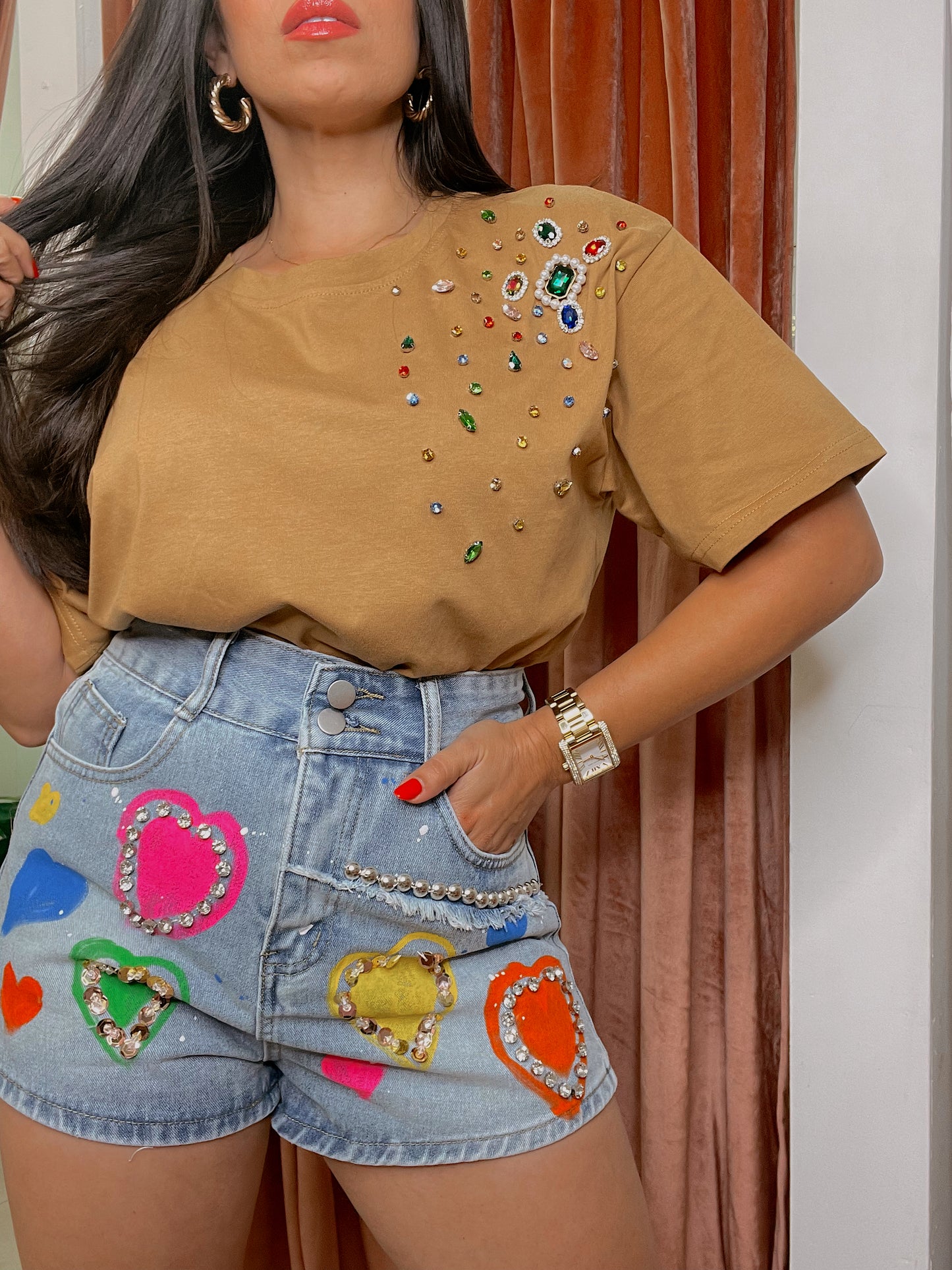 Tessa Hand Painted Short *BLUE*