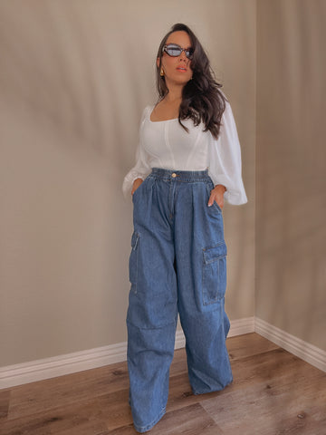 Wide Leg Cargo Pants