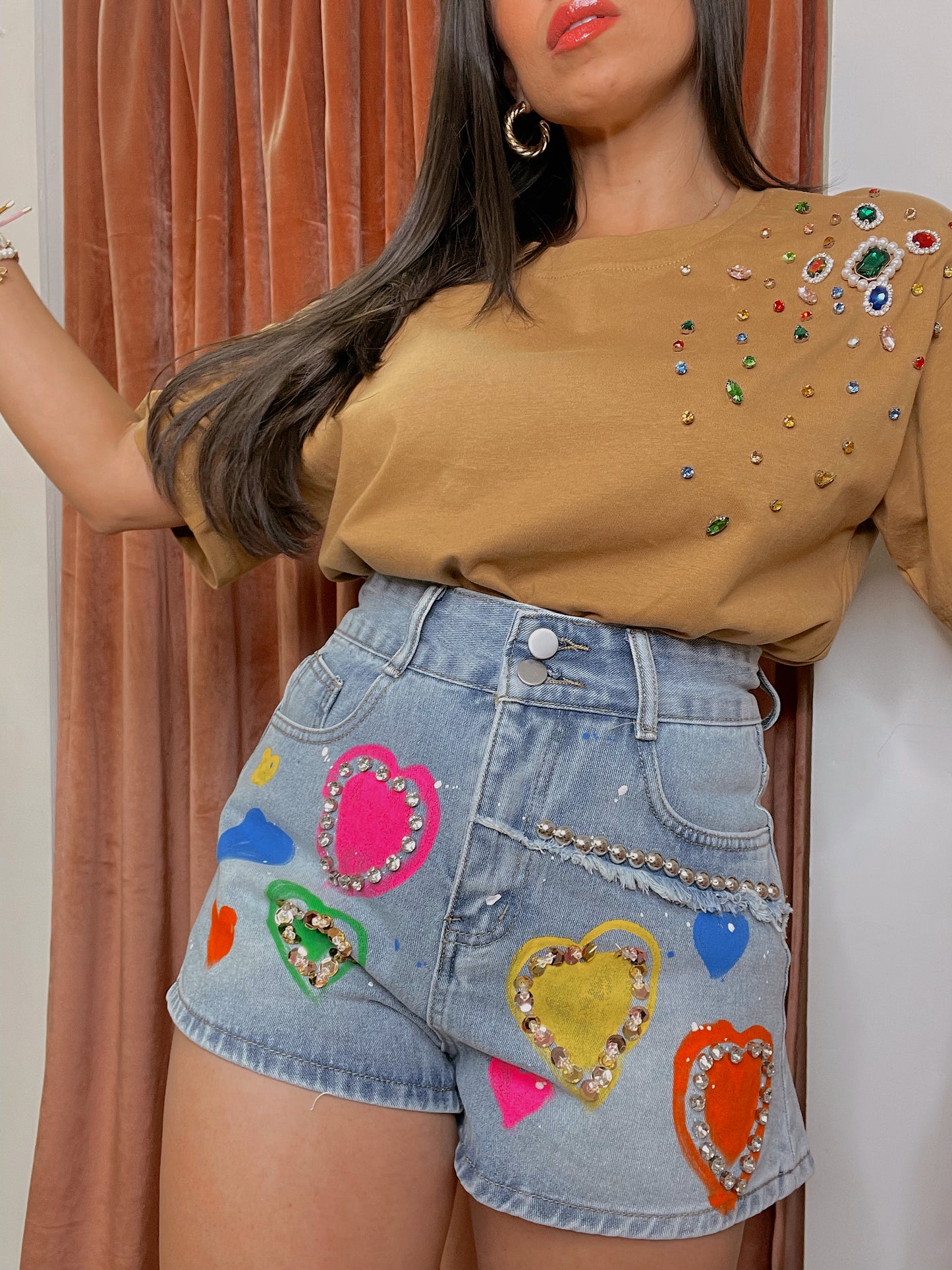 Tessa Hand Painted Short *BLUE*