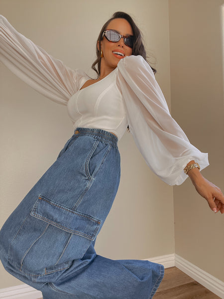 Wide Leg Cargo Pants