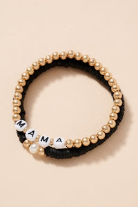 Set of 2 Inspo Rubber Beads Bracelets