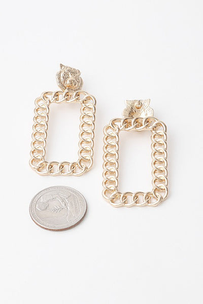 Lion Chain Earrings