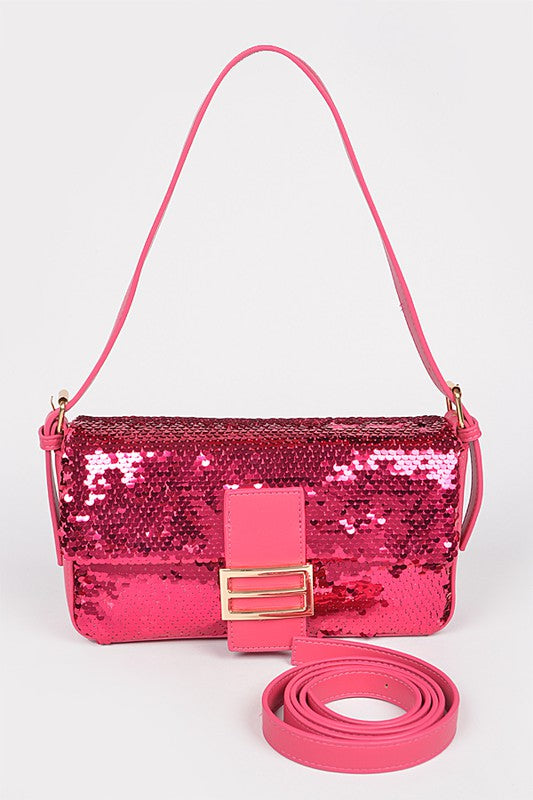 Pink Sequins Handbag